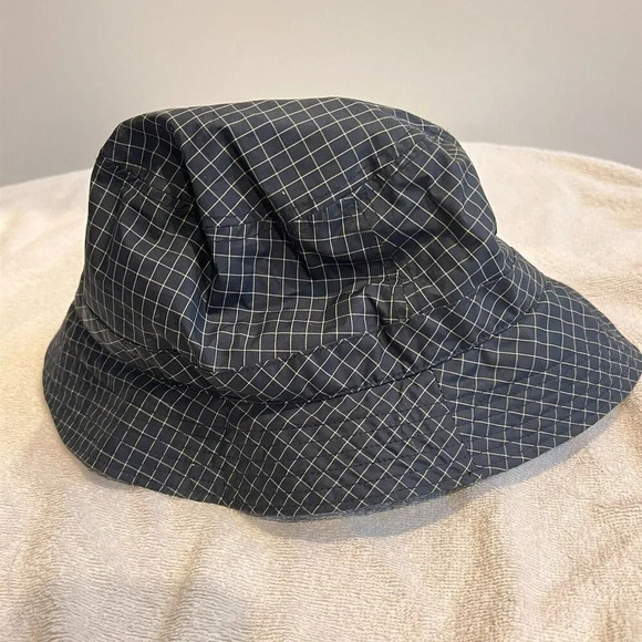 Tommy Hilfiger Unisex Black White Window Check Polyester L Bucket Hat - Picture 2 of 6